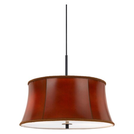 Cal Lighting Leatherette Walton 2 Light Full Sized Pendant FX-3569/1P